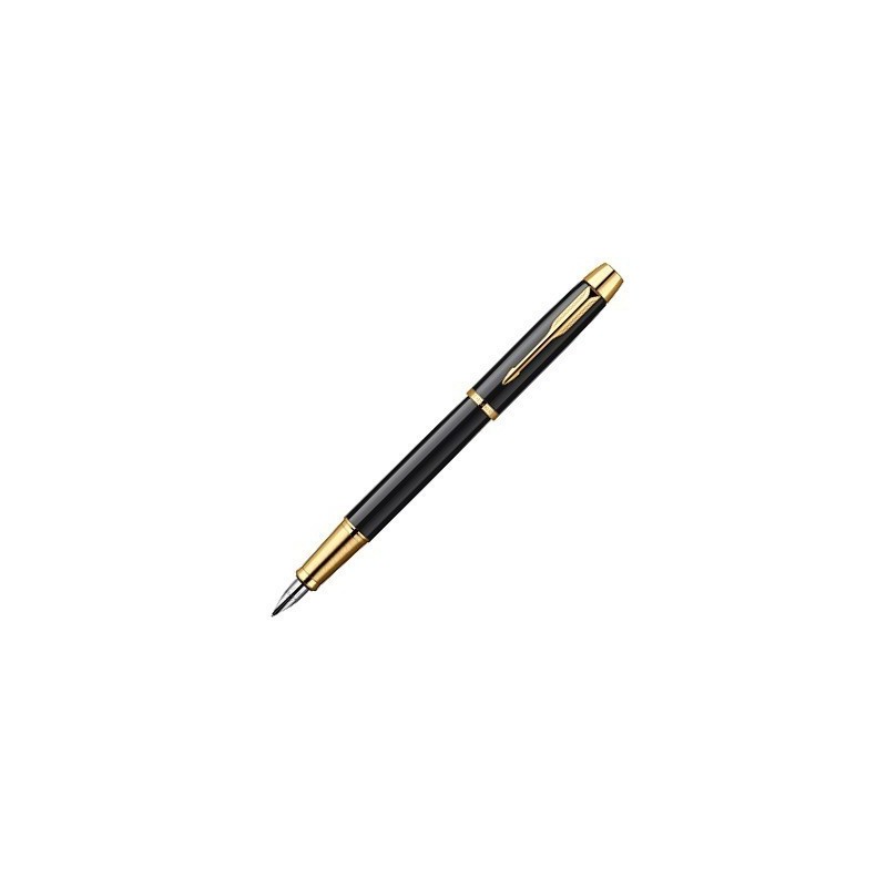 Stilou Parker IM Royal S0856190 1931645, penita iridium, alimentare rezerve sau convertor Parker, corp din alama negru lucios