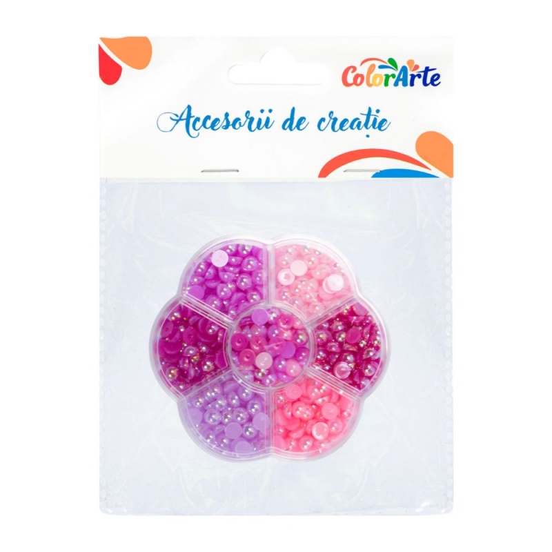 Accesorii creatie - perle, diverse culori, cutie floare, Colorarte MTCR-7HPB2