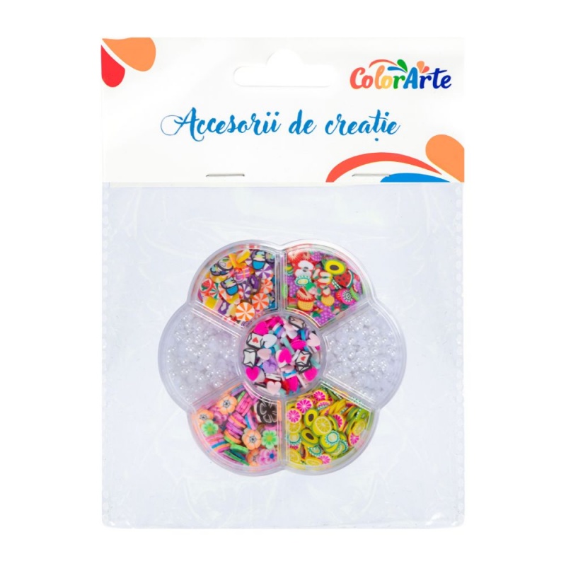 Accesorii creatie - fructe, flori, perle, diverse culori, cutie floare, Colorarte MTCR-7HPB4
