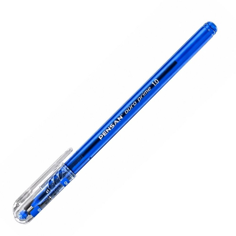 Pix cu bila Pensan Buro Prime, 1.0mm, cu capac, albastru