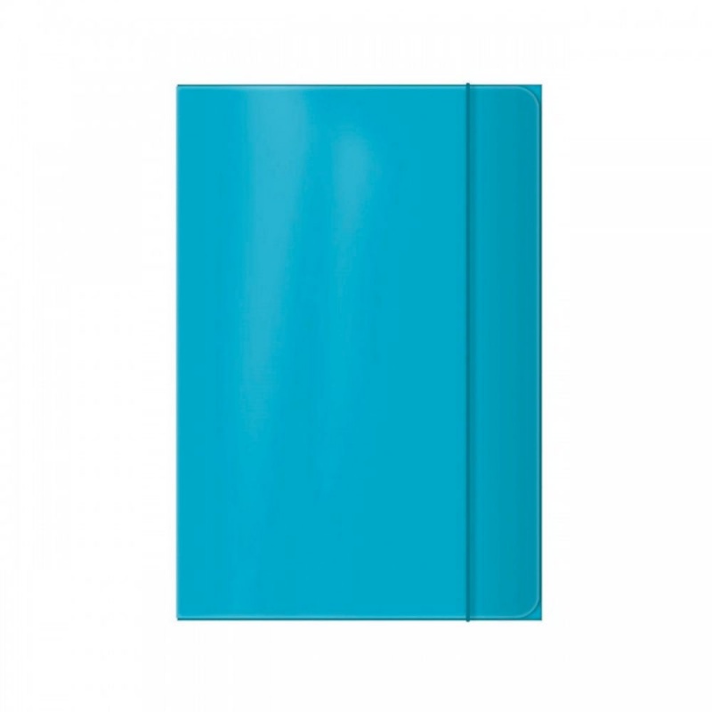 Mapa carton Office Cover, plastifiata, cu elastic, A4, turcoaz