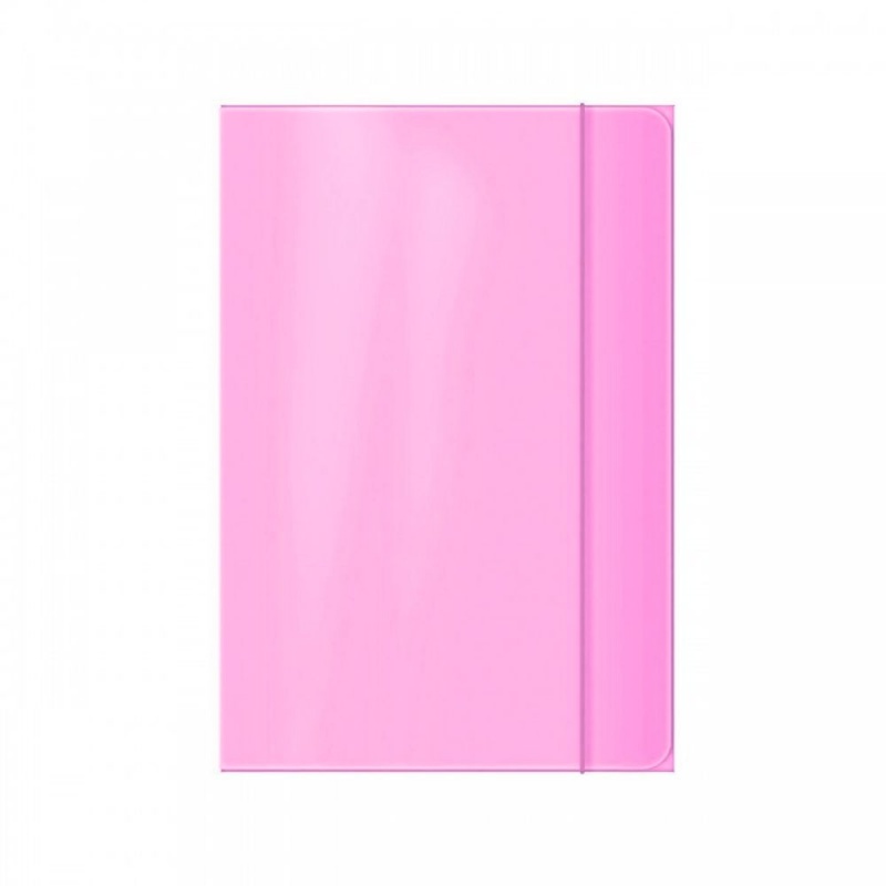 Mapa carton Office Cover, plastifiata, cu elastic, A4, roz pal