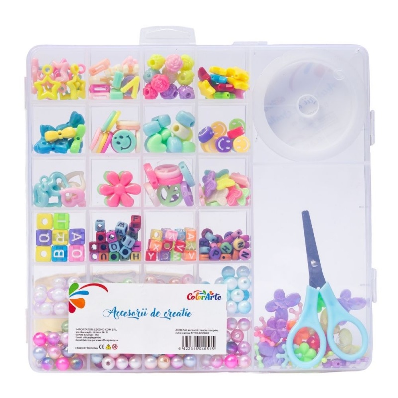 Accesorii creatie - margele diverse, cutie cadou, Colorarte MTCR-BDPB20