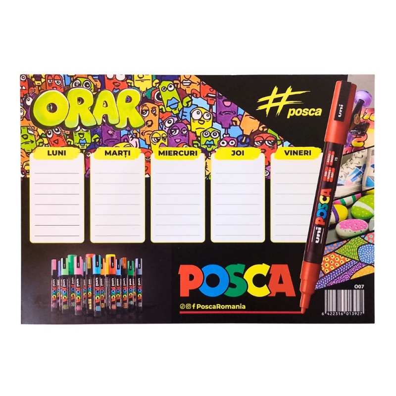 Orar scolar A5, 100 coli/top