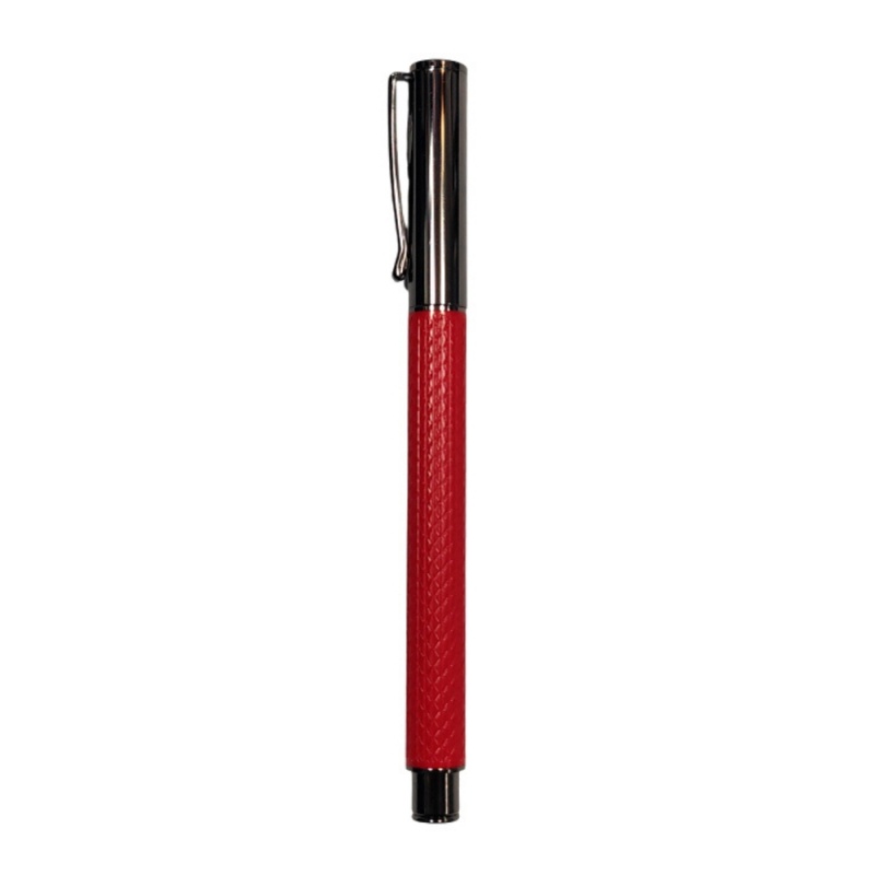 Roller metalic CNX 807, 1.0mm, corp roz corai imitatie piele, capac grafit