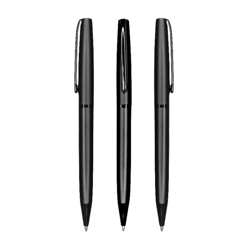 Pix retractabil CNX 998, 1.0mm, metalic, pentru inscriptionat, corp negru, clips negru