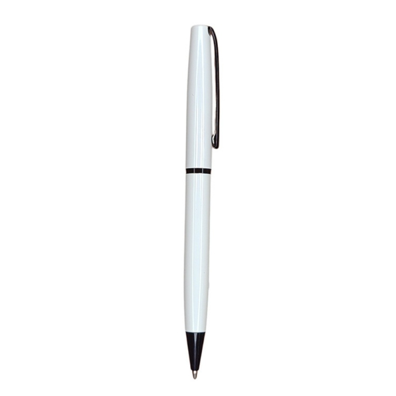 Pix retractabil CNX 998, 1.0mm, metalic, pentru inscriptionat, corp alb, clips negru