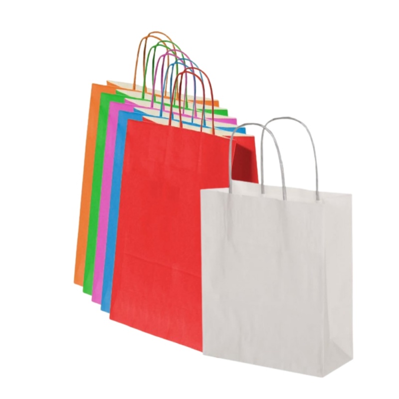 Punga cadou Colorarte B4, 22x31x10cm, 90g/mp, diverse culori, manere din hartie rasucita