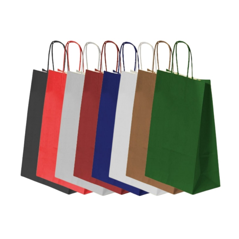 Punga cadou Colorarte A4, 22x31x10cm, 90g/mp, diverse culori, manere din hartie rasucita