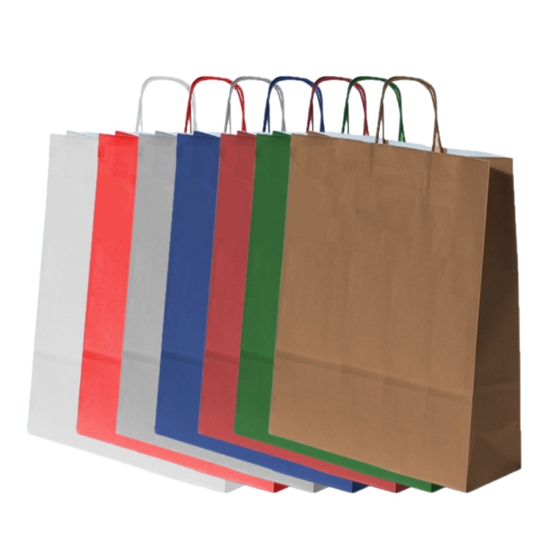 Punga cadou Colorarte A3, 32x41x12cm, 100g/mp, diverse culori, manere din hartie rasucita