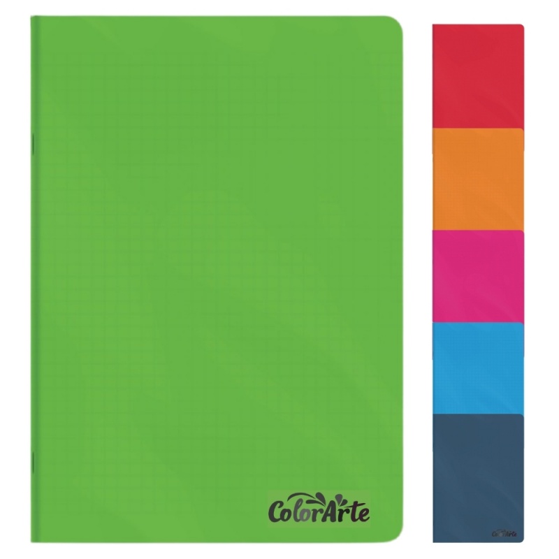 Caiet scolar A4 Colorarte, 60 file, velin, colturi rotunjite, coperta plastic 230microni, 70g/mp