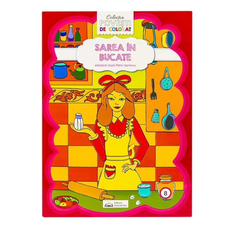 Carte de colorat A4, Editura Maistra cu poveste, Sarea in bucate, ISBN 828-2, 28pagini