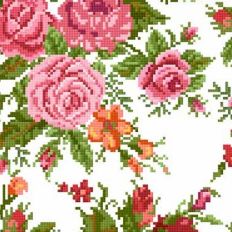Hartie ambalat cadou, 700x1000mm, RO FL 103 - Trandafiri model traditional