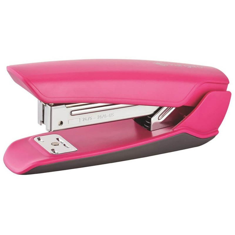 Capsator Kangaro NOWA-35/S, 24/6, 25 coli, 52mm, plastic, roz fucsia, blister