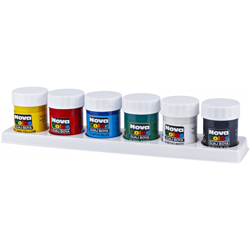 Culori guasa Nova Color, 6 culori x 25ml, NC-113