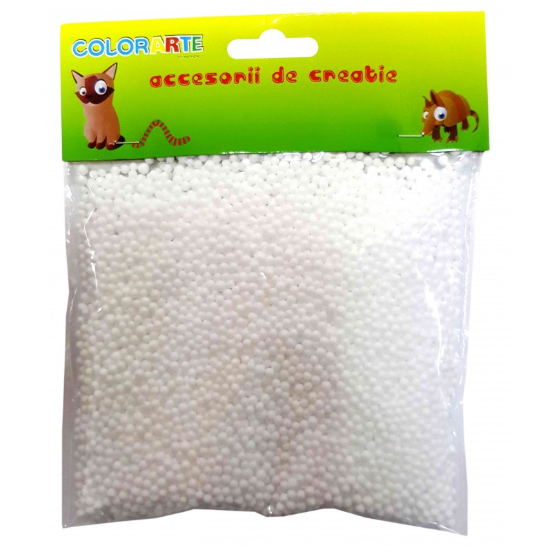 Accesorii creatie - polistiren - bile, alb, 0.2cm, Colorarte, 23165