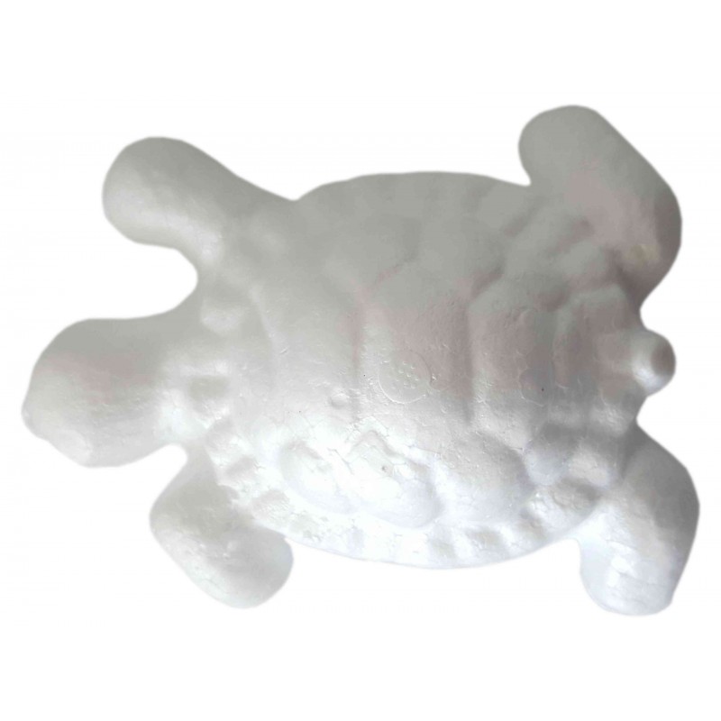 Accesorii creatie - polistiren - broasca testoasa, alb, 9.5x12.5 cm, set 1 buc, Colorarte