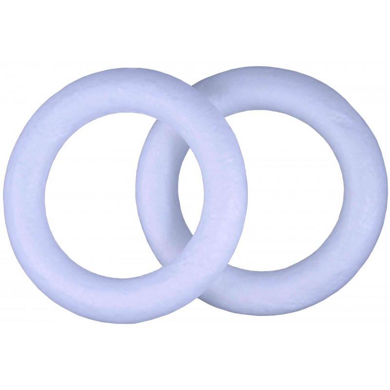 Accesorii creatie - polistiren - cerculete mari, alb, 12cm, set 2-3 buc, Colorarte
