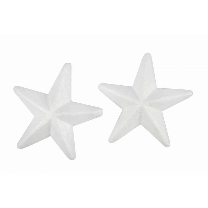 Accesorii creatie - polistiren - steluta, alb, 12cm, set 2 buc, Colorarte