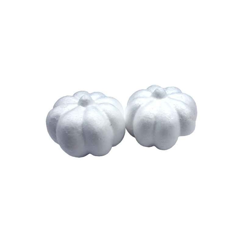 Accesorii creatie - polistiren - dovleac, alb, 9cm, set 2 buc, Colorarte