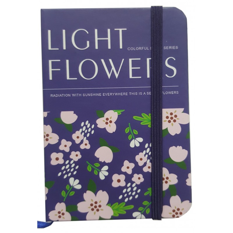 Jurnal A7 CNX Flowers 5701-16, 160 pagini, coperta carton diverse culori, cu elastic
