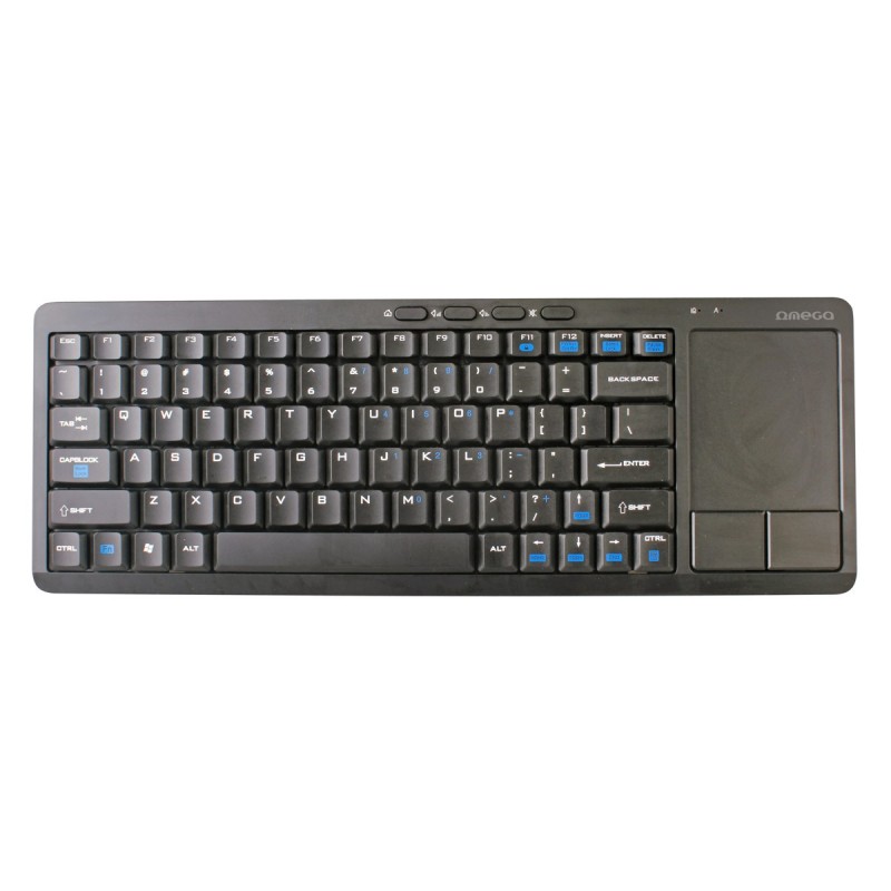 Tastatura wireless Omega Smart TV OKB004B, cu touch pad, negru